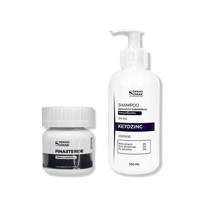 GENERICO TRATAMIENTO CAPILAR FINASTERIDE 1MG X 60 CAPSULAS + SHAMPOO RAIZ GINSENG 60 CAPSULAS + 420ML