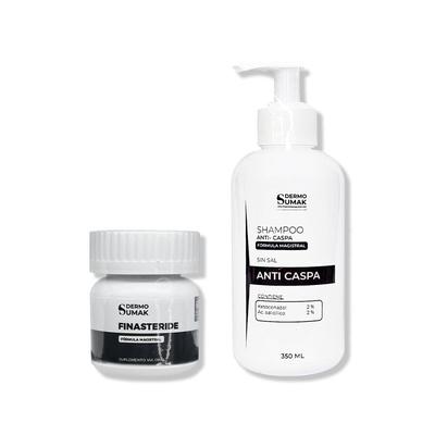 GENERICO TRATAMIENTO CAPILAR FINASTERIDE 1MG X 60 CAPSULAS + SHAMPOO SIN SAL ANTICASPA 60 CAPSULAS + 350ML