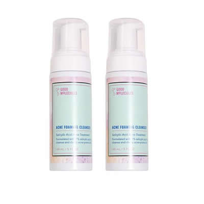 GOOD MOLECULES PACK 2 DESMAQUILLANTE FACIAL LIMPIADOR ESPUMANTE EL ACNE 148 ML