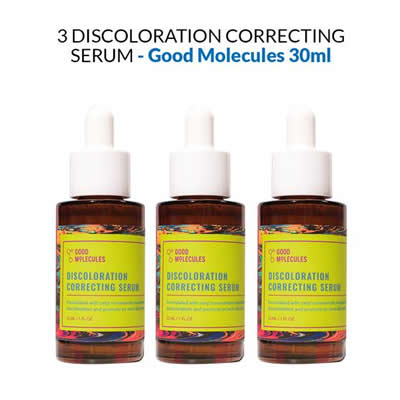GOOD MOLECULES PACK 3 DESMAQUILLANTE FACIAL DISCOLORATION CORRECTING SERUM 30 ML