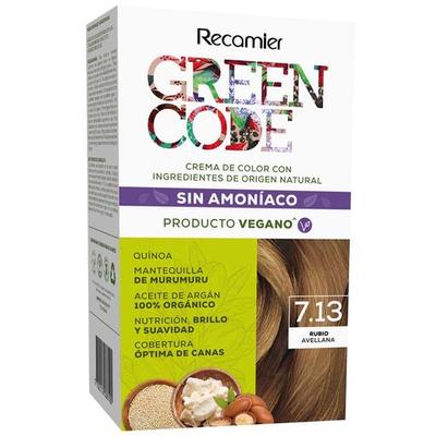 GREEN CODE TINTE CAPILAR MUJER 7.13 RUBIO AVELLANA 1UN