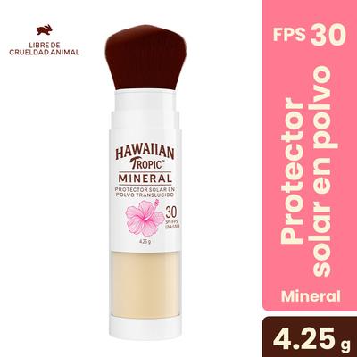 HAWAIIAN TROPIC PROTECTOR SOLAR MINERAL POLVO TRASLUCIDO FPS30 4.25G