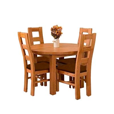 HOME PREMIUM JUEGO DE COMEDOR DE 4 SILLAS SILVIA NOGAL