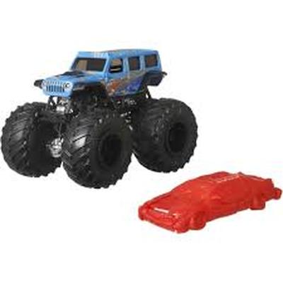 HOT WHEELS CAMION Y COCHE DEFORMABLE A ESCALA 1:64