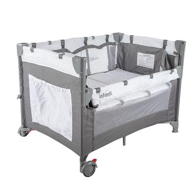 INFANTI CUNA CORRAL ALWAYS TOGETHER GRIS + COLCHON INFANTI