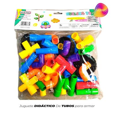 JUEGO DIDACTICO TUBOS DE COLORES PARA ARMAR