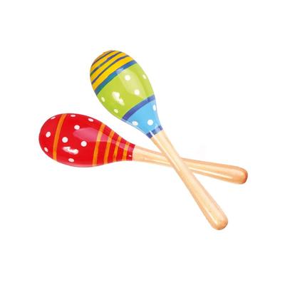 JUGUETE MUSICAL MARACAS COLORIDAS DE MADERA
