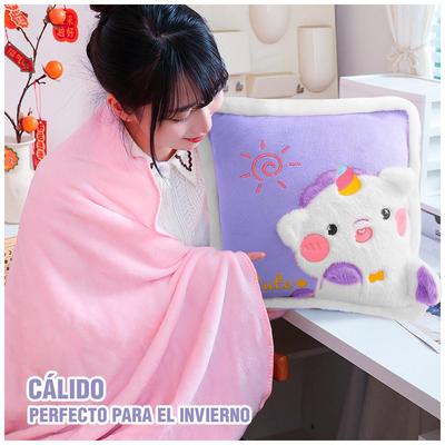 KELLER ALMOHADA CON MANTA KAWAII 2 EN 1 DISEÑO UNICORNIO P63