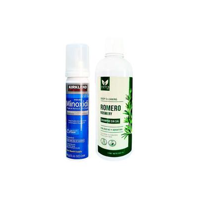 KIRKLAND SHAMPOO ROMERO SIN SAL VENA 500ML + MINOXIDIL DE ESPUMA 60ML