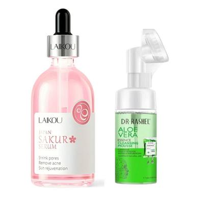 LAIKOU JAPAN SAKURA SET SERUM FACIAL + DR. RASHEL DESMAQUILLANTE ALOE VERA
