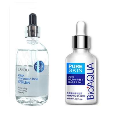 LAIKOU SERUM HIALURONICO ESCENCIA DE CARACOL + BIOAQUA SERUM ANTI ACNE