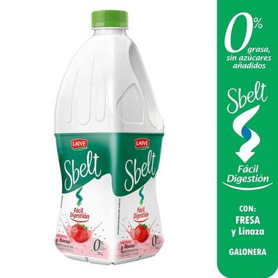 LAIVE YOGURT SBELT SABOR A FRESA Y LINAZA GALONERA 1.7KG
