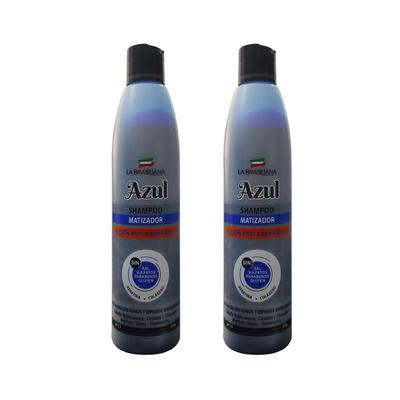 LA BRASILEÑA SHAMPOO MATIZADOR AZUL ACCION ANTI ANARANJADO 2 UNIDADES 250G