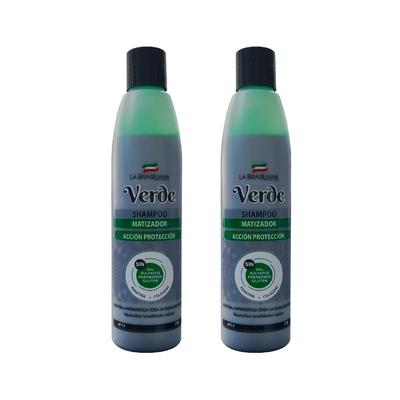 LA BRASILEÑA SHAMPOO MATIZADOR VERDE ACCION PROTECCION 2 UNIDADES 250G