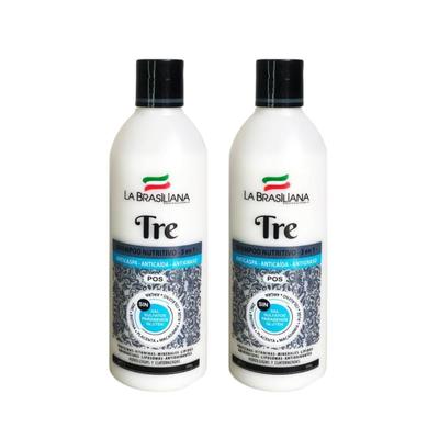 LA BRASILEÑA SHAMPOO TRE 3 EN 1 ANTICASPA ANTICAIDA ANTIGRASA 500ML