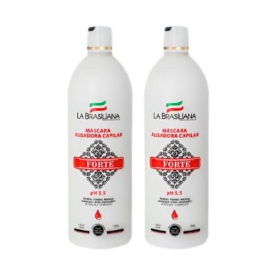 LA BRASILIANA MASCARA ALISADORA CAPILAR PROFESSIONAL FORTE 500ML X 2 UNIDADES
