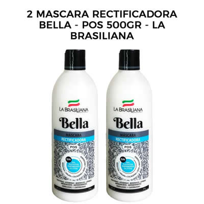LA BRASILIANA MASCARA CAPILAR BELLA RECTIFICADORA 500 ML X 2 UNIDADES