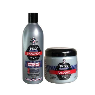LA BRASILIANA SHAMPOO 3EN1 500ML + BALSAMO CAPILAR 250ML VOSS FOR MEN