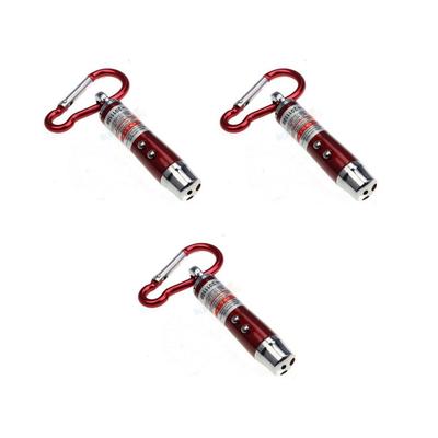 LLAVERO PACK X3 LINTERNA UV LED Y LASER ROJO 3 EN 1
