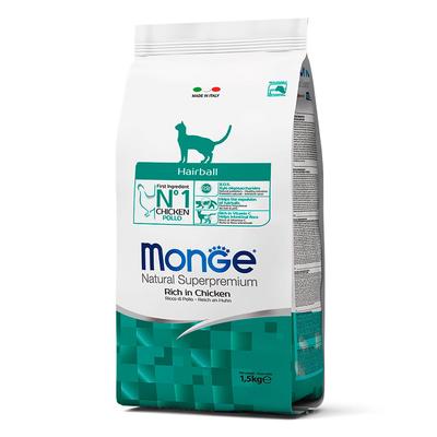 MONGE COMIDA PARA GATOS ADULTOS CONTROL BOLA DE PELO 1.5KG
