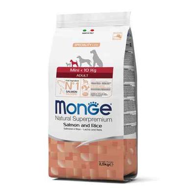 MONGE COMIDA PARA PERROS ADULTOS MINI SALMON Y ARROZ 2.5KG