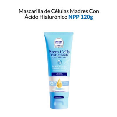 NEVADA NATURAL PRODUCTS MASCARILLA HIDROPLASTICA DE CELULAS MADRES CON ACIDO HIALURONICO 120G