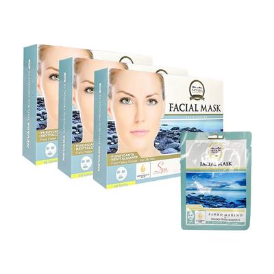 NEVADA NATURAL PRODUCTS MASCARILLA PRODUCTS PACK 3 VELO FACIAL BARRO MARINO Y ACIDO HIALURONICO 10UND