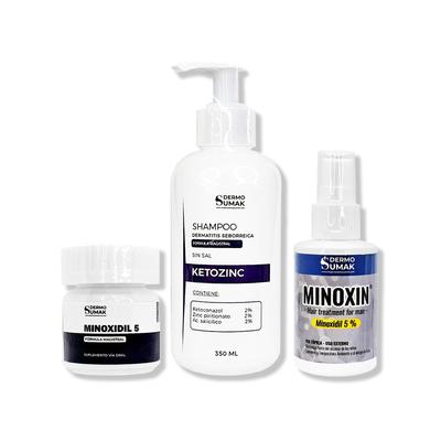 NEVADA NATURAL PRODUCTS MINOXIDIL 5MG CAPS 60 + SHAMPOO KETOZINC 350ML + LOCION MINOXIN 60ML