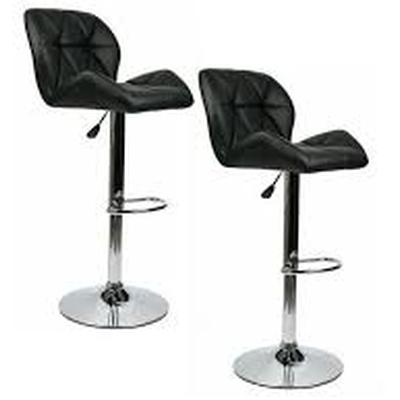 NOVAHUS SET X 2 SILLAS ALTAS DE BAR CON RESPALDO 2