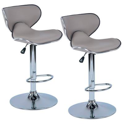 NOVAHUS SET X 2 SILLAS DE BAR ALTURA AJUSTABLE GRIS 2