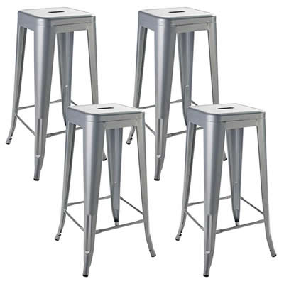 NOVAHUS SET X 4 SILLAS DE BAR METAL TOLIX GRIS 4