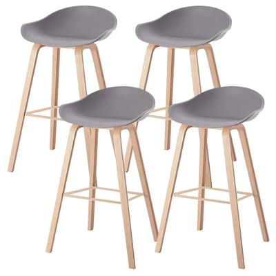 NOVAHUS SET X 4 SILLAS DE BAR NORDICO GRIS 4