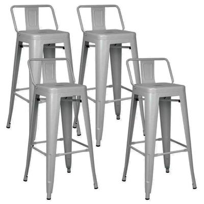 NOVAHUS SET X 4 SILLAS DE BAR TOLIX CON RESPALDO GRIS 4