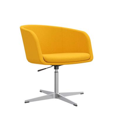 OFIDEAS POLTRONA GIRATORIA FIJA CROSS ACOLCHADA COLOR MOSTAZA