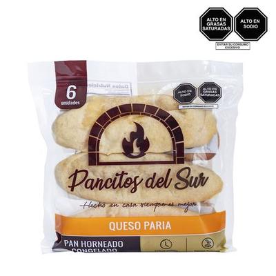 PANCITOS DEL SUR - PAN ARTESANAL CONGELADO RELLENO CON QUESO BOLSA 6UN