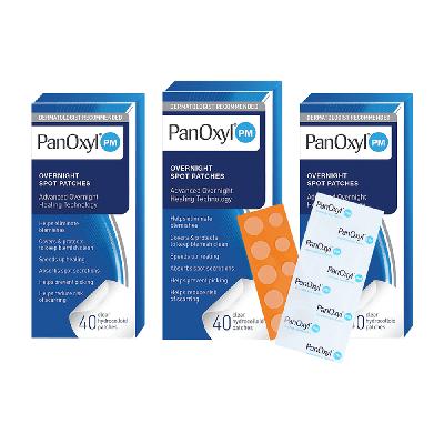 PANOXYL PARCHES PARA EL ACNE DE USO NOCTURNO PM 40 UNIDADES 3 PACK
