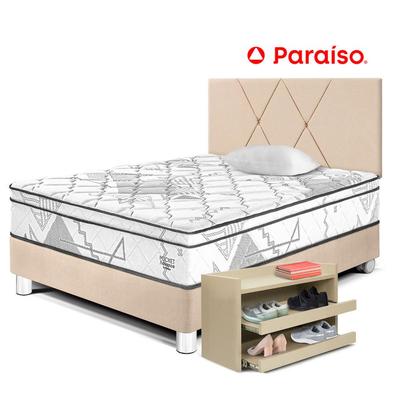 PARAISO DORMITORIO POCKET ADVANCE 1.5 PLAZAS + ZAPATERA CHAMPAGNE - POCKET ADVANCE