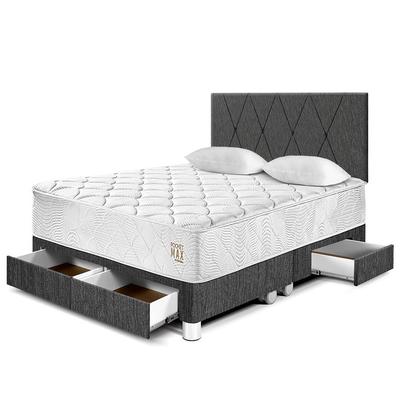 PARAISO DORMITORIO POCKET MAX QUEEN CON CAJONES CHARCOAL - POCKET MAX