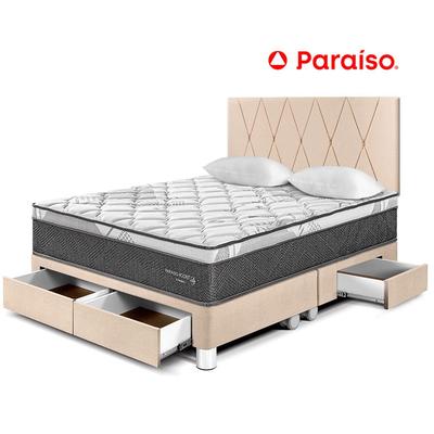 PARAISO DORMITORIO POCKET STAR KING CON CAJONES CHAMPAGNE - POCKET ADVANCE