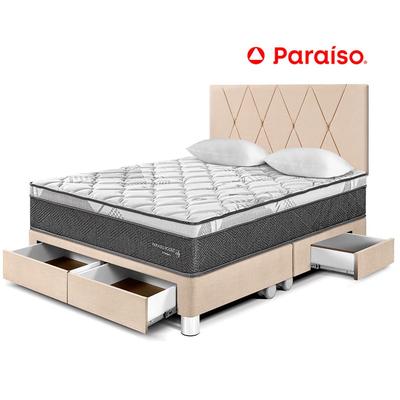 PARAISO DORMITORIO POCKET STAR QUEEN CON CAJONES CHAMPAGNE - POCKET ADVANCE