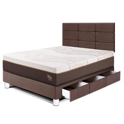 PARAISO ROYAL ABRAZZO DORMITORIO CON CAJONES 1.5 PLAZAS CHOCOLATE