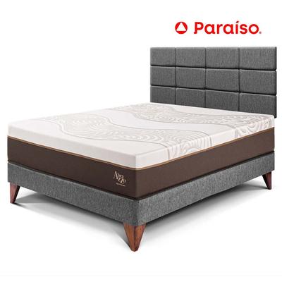 PARAISO ROYAL ABRAZZO DORMITORIO EUROPEO 2 PLAZAS + CABECERA BLOCKS GRIS
