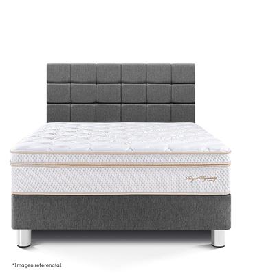 PARAISO ROYAL DYNASTY DORMITORIO 2 PLAZAS CON CABECERA BLOCKS GRIS
