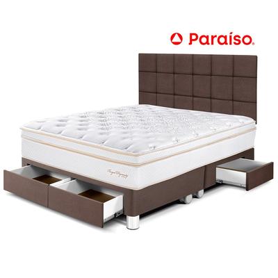 PARAISO ROYAL DYNASTY DORMITORIO CAJONES KING Y CABECERA BLOCKS CHOCOLATE