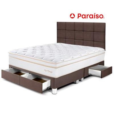 PARAISO ROYAL DYNASTY DORMITORIO CAJONES QUEEN Y CABECERA BLOCKS CHOCOLATE