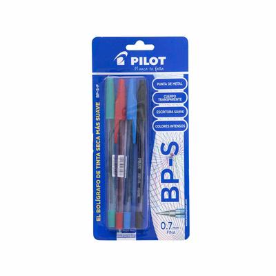 PILOT BOLIGRAFOS TINTA SECA BP-S BLISTER 4 UNIDADES