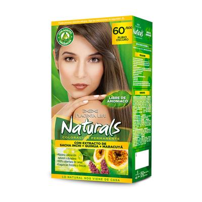 PLACENTA LIFE KIT TINTE PARA CABELLO NATURALS RUBIO OSCURO 60/600