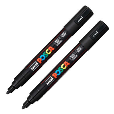 POSCA MARCADOR PC-5M PACK X 2