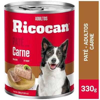 RICOCAN COMIDA PARA PERROS ADULTOS PATE CON CARNE LATA 330G