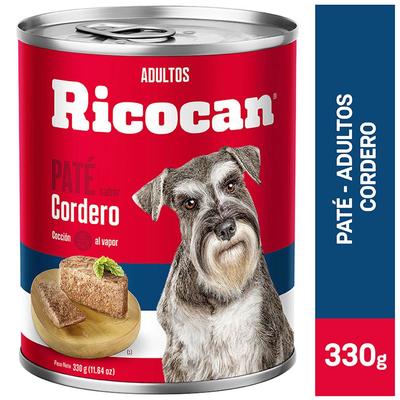 RICOCAN COMIDA PARA PERROS ADULTOS PATE CON CORDERO LATA 330G